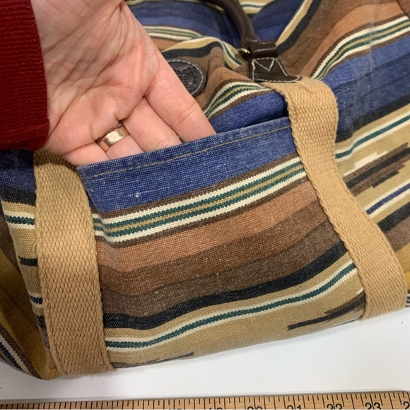 GITANO Vintage Aztec Style Print Duffle Bag / Carry-On Bag / Canvas Bag / BoHo - Picture 4 of 11